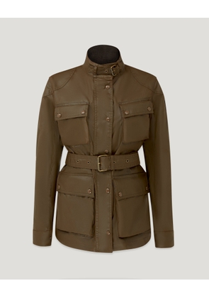 Belstaff Trialmaster Jacket Women's Waxed Cotton Dark Earth Size UK 4