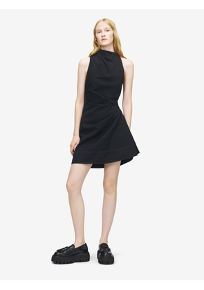 ALEXANDER MCQUEEN - Denim Asymmetric Mini Dress - Item 852270QMAD21000