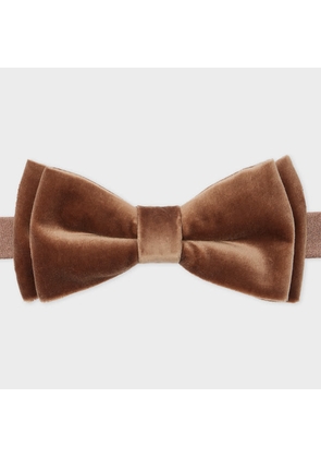 Paul Smith Light Brown Velvet Bow Tie