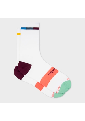 Paul Smith White 'Artist Stripe' Cycling Socks