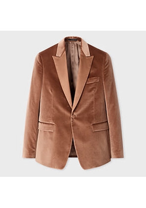 Paul Smith The Soho - Tailored-Fit Dusty Brown Velvet Evening Blazer