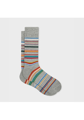 Paul Smith Grey Marl Stripe Socks