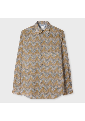 Paul Smith Tailored-Fit Yellow and Blue 'Liberty Floral' Print Shirt