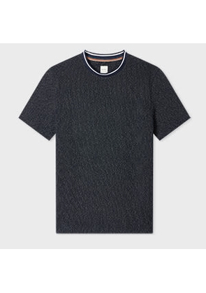 Paul Smith Navy Cotton-Pique Contrast Collar T-Shirt Blue