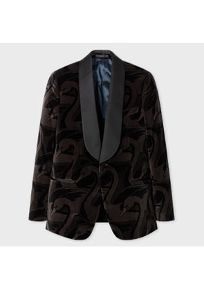 Paul Smith The Soho - Tailored-Fit Black 'Swan' Velvet Evening Blazer
