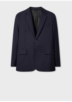 Paul Smith Navy 'Storm System' Technical Wool Blazer Blue