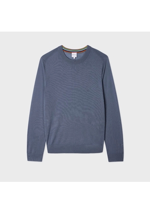 Paul Smith Steel Blue Merino Wool Sweater Grey