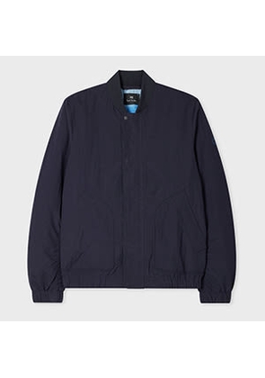 PS Paul Smith Navy Cotton-Blend Bomber Jacket Blue