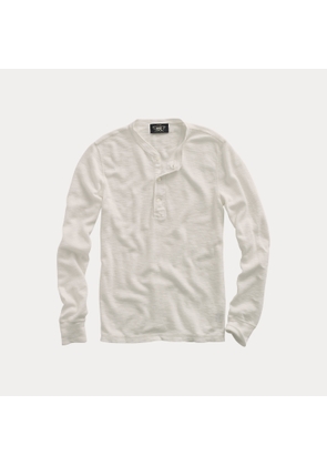 Waffle-Knit Henley Shirt