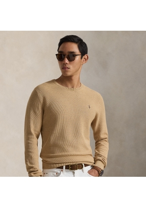 Mesh-Knit Cotton Crewneck Jumper
