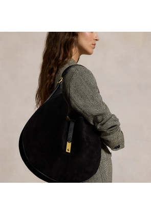Polo ID Suede Large Shoulder Bag