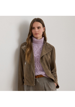 Goat-Suede Moto Jacket