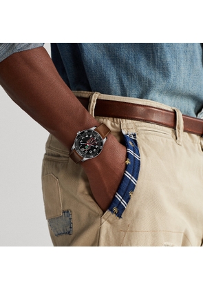 42 MM Polo Player Steel Black Dial