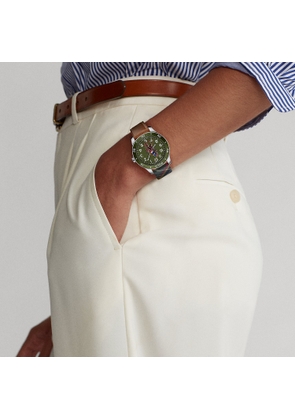 42 MM Polo Player Steel Green Dial