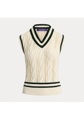 Cable-Knit Silk Sleeveless Jumper