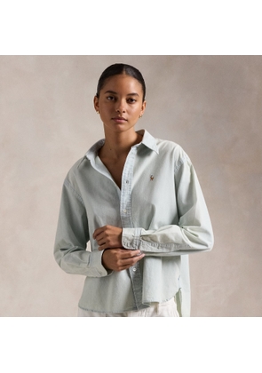 Cropped Boxy Chambray Shirt