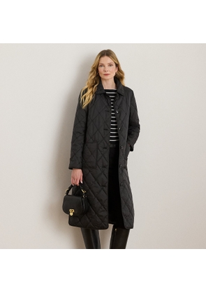 Logo Quilted Down Long Coat