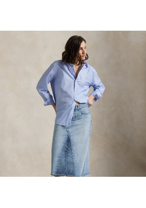 Panelled Denim A-Line Skirt