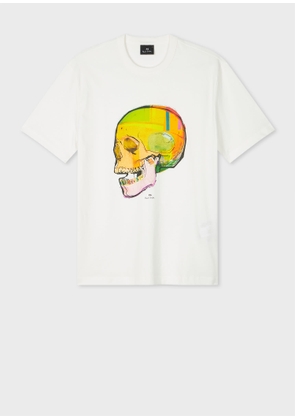 PS Paul Smith White 'Skull Sketch' Print T-Shirt
