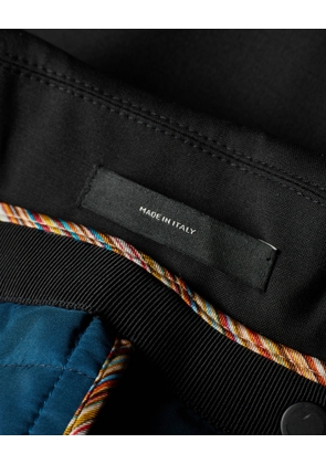 Paul Smith Women's Black Mélange Belted 'Storm System' Mac Coat