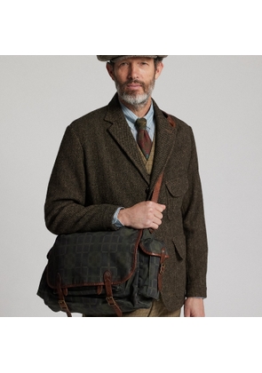 Check-Print Oilcloth Messenger Bag