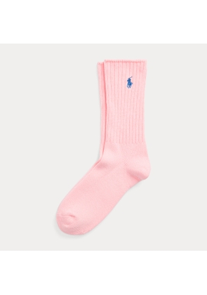 Signature Pony Cotton-Blend Crew Socks
