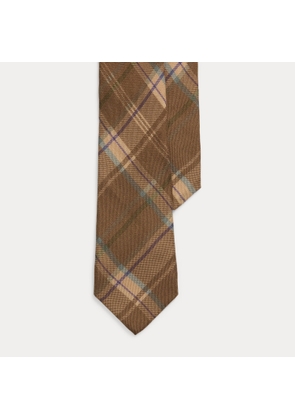 Plaid-Print Cashmere-Silk Tie