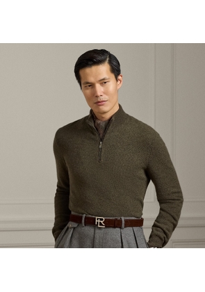 Birdseye Cashmere Quarter-Zip Jumper