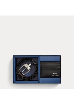 Leather Belt & Card Case Gift Set