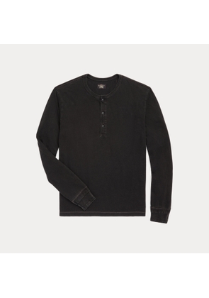 Indigo Jersey Henley Shirt