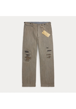 Distressed Herringbone Field Trouser