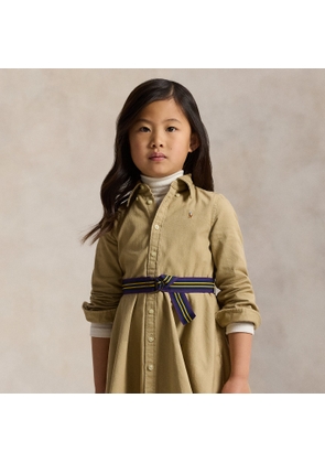 Belted Cotton Chino Shirtdress
