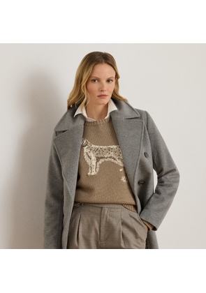 Oversize-Collar Double-Breasted Coat