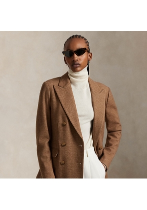 Double-Breasted Herringbone Blazer