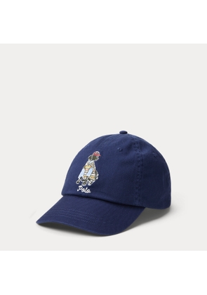 Dog-Embroidered Twill Ball Cap