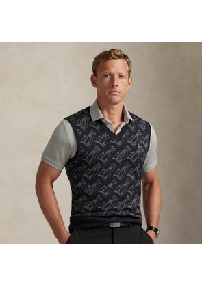 Golf-Motif Performance Sleeveless Jumper