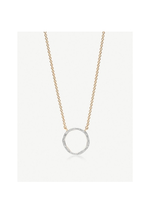 Womens Monica Vinader Riva 18ct Gold-Vermeil and Pave Diamond Necklace