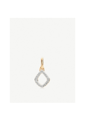 Womens Monica Vinader Riva 18ct Gold-Vermeil and Pave Diamond Pendant