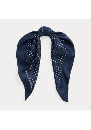 Polka-Dot Silk Twill Square Scarf