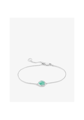 Womens Monica Vinader Siren Fine Chain Silver and Amazonite Bracelet