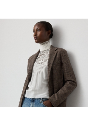 Hailey Tick-Weave Wool Jacket