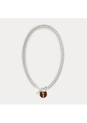Silver-Plated Padlock Pendant Necklace