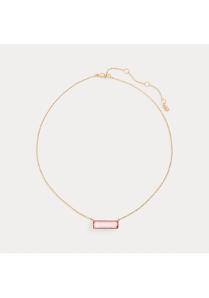 Gold-Plated Baguette Stone Necklace