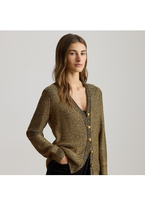 Sequined Linen-Blend Cardigan