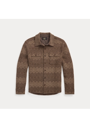 Jacquard-Knit Wool Workshirt Jumper
