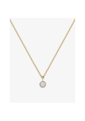 Womens Monica Vinader Fiji 18ct Gold-Plated Vermeil Silver and 0.12ct Diamond Necklace