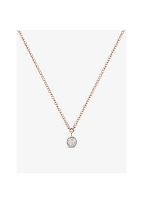 Womens Monica Vinader Fiji Tiny 18ct Rose Gold-Plated Vermeil and Diamond Necklace
