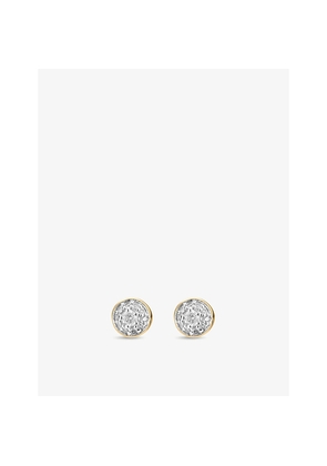 Womens Monica Vinader Fiji 18ct Gold-Plated Vermeil and Diamond Stud Earrings