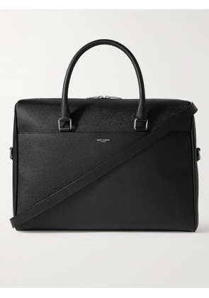 SAINT LAURENT - Full-Grain Leather Briefcase - Men - Black
