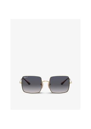 Ray-Ban Rb1971 Square-Frame Polarised Metal Sunglasses